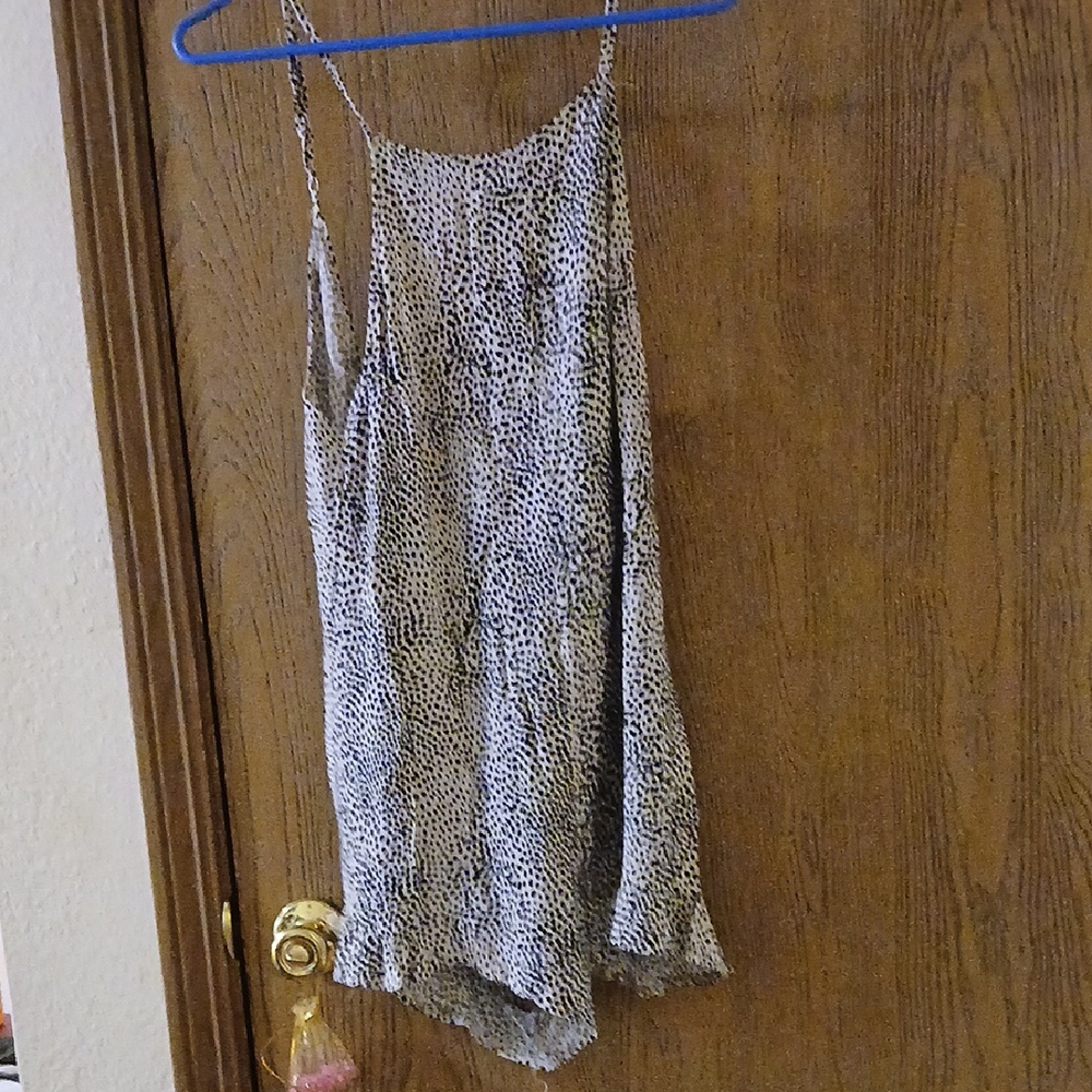 Chic Black and White Spotted Camisole